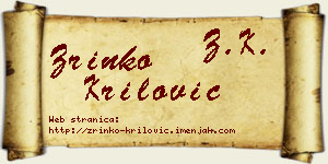 Zrinko Krilović vizit kartica